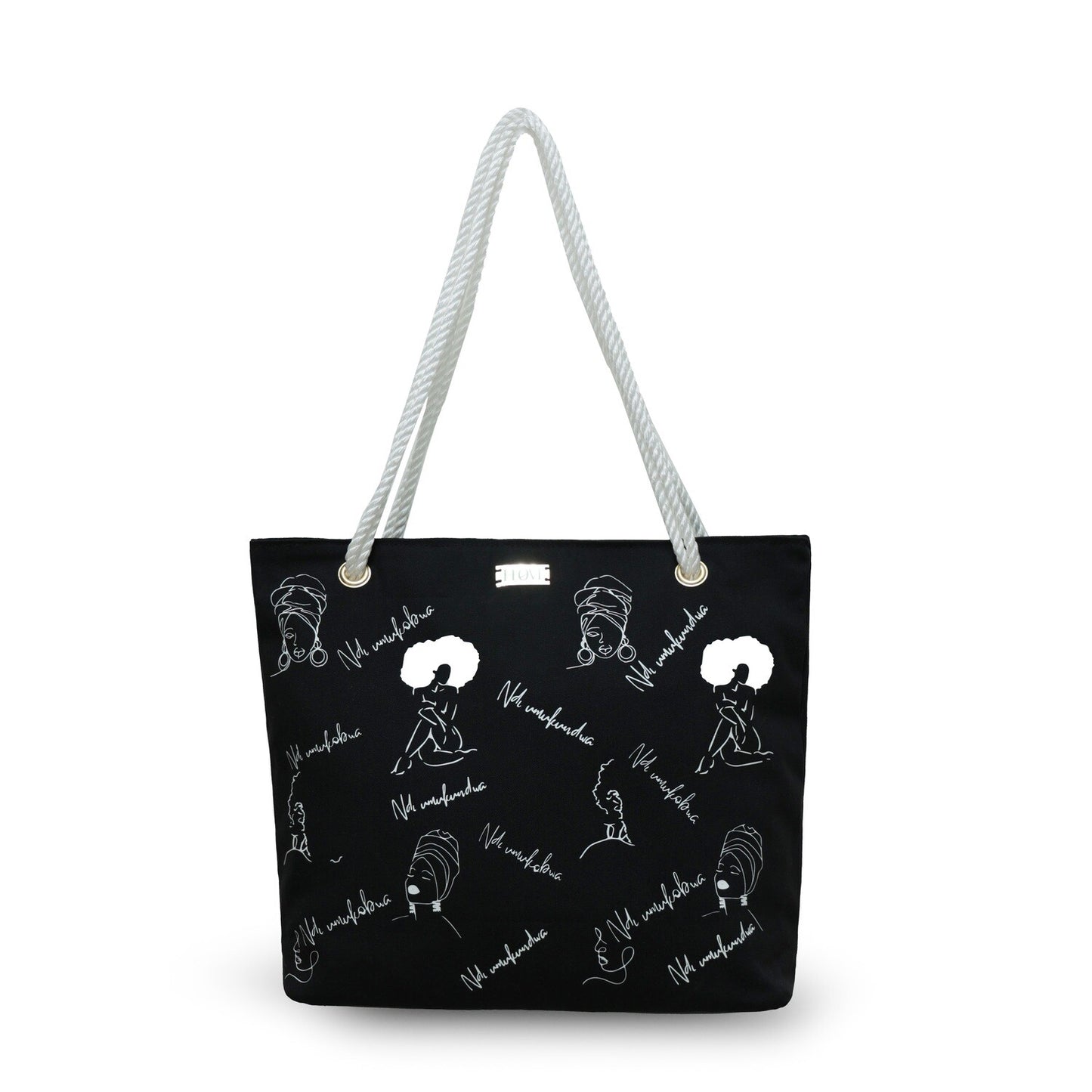 Ndi Umukobwa Canvas Tote Bag (BLACK)