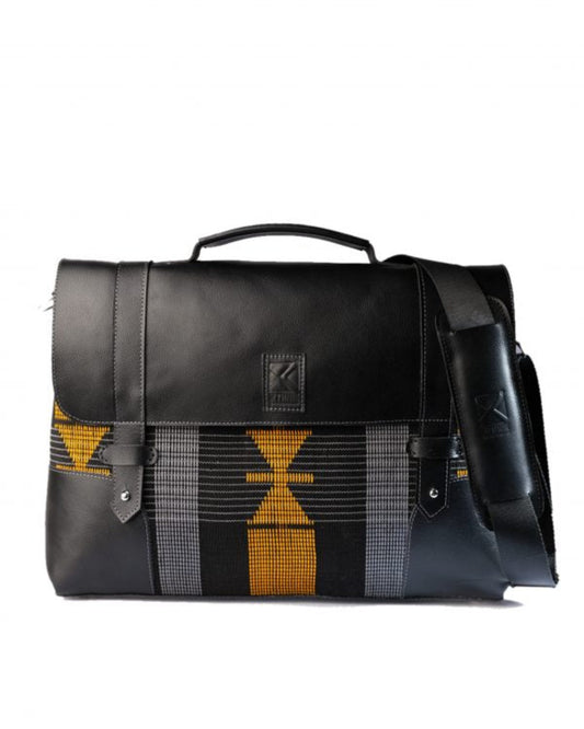 AKOWE FLK BLACK & GOLD LAPTOP BAG