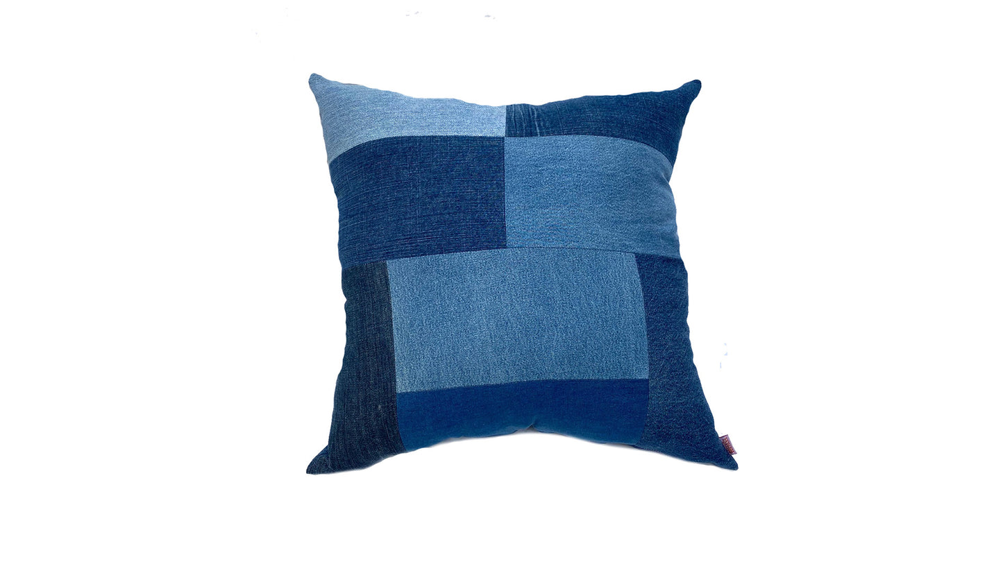 Denim Pillow Checkered